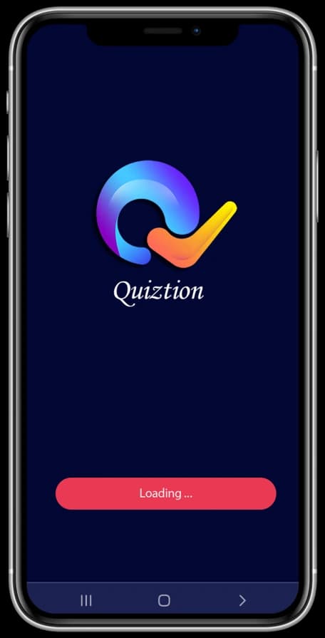 Quiztion uygulamasının yükleme ekranı