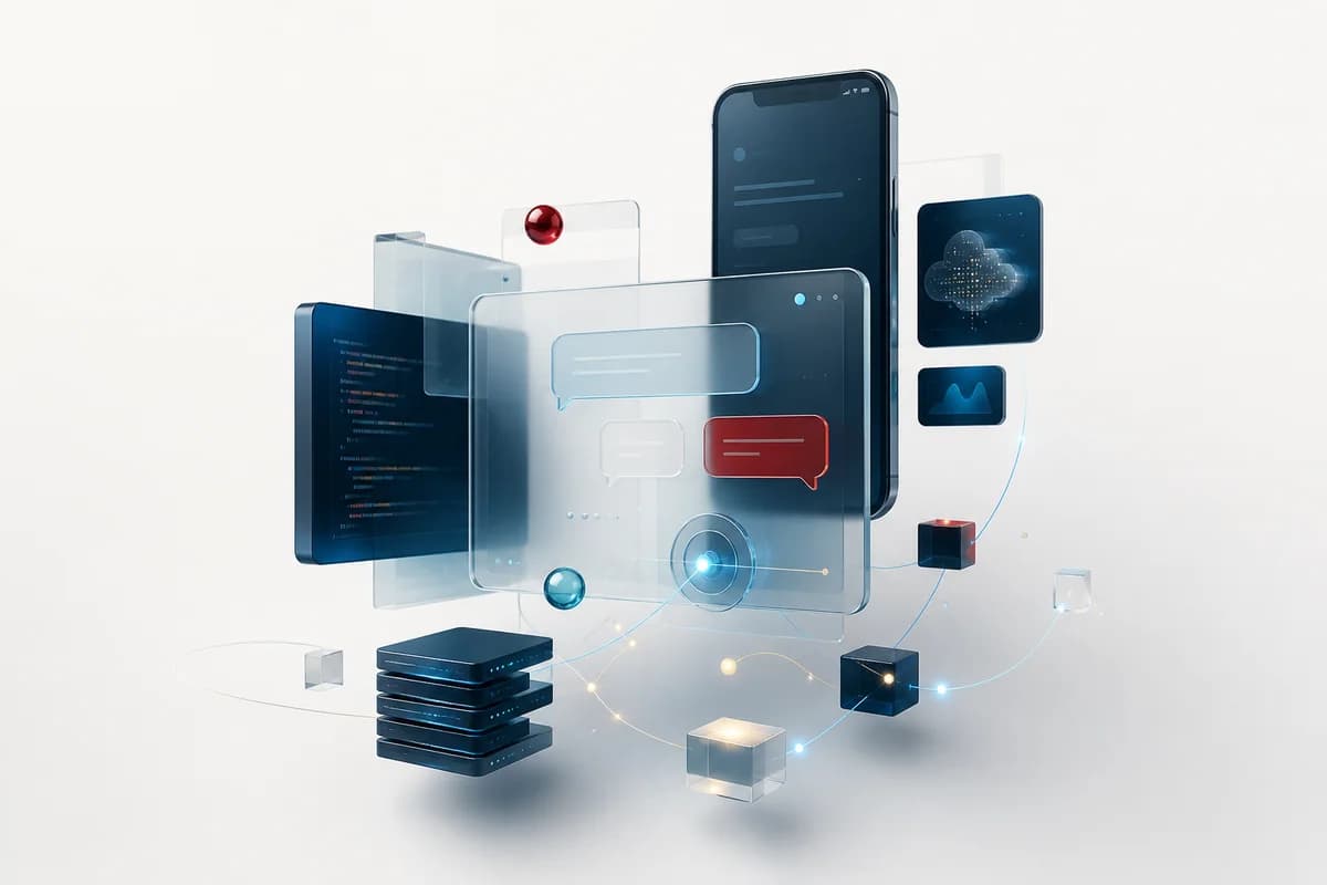 Red de comunicación digital entre interfaces de software y dispositivos inteligentes
