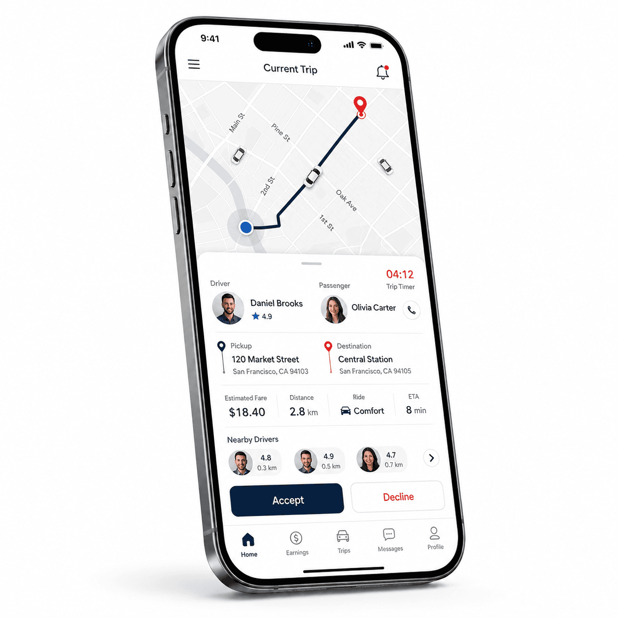 Aplicación de taxi